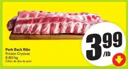 FreshCo Pork Back Ribs Frozen Cryovac offer