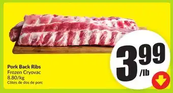 FreshCo Pork Back Ribs Frozen Cryovac offer