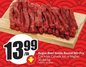 Chalo FreshCo Angus Beef Inside Round Stir-Fry Cut from Canada AA or Higher offer