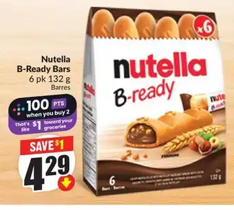 Chalo FreshCo Nutella B-Ready Bars 6 pk 132 g offer