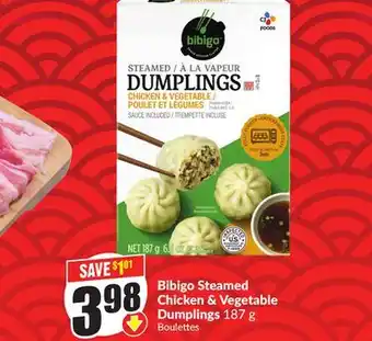 Chalo FreshCo Bibigo Steamed Chicken & Vegetable Dumplings 187 g offer