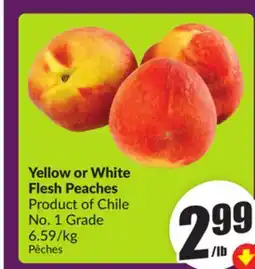 Chalo FreshCo Yellow or White Flesh Peaches Product of Chile No. 1 Grade offer