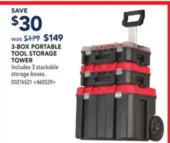 RONA CRAFTSMAN 3-BOX PORTABLE TOOL STORAGE TOWER offer