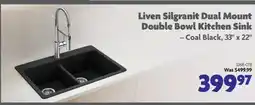 Home Hardware Liven Silgranit Dual Mount Double Bowl Kitchen Sink offer