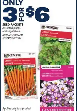 RONA SEED PACKETS offer