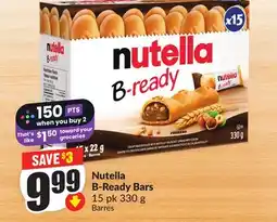 Chalo FreshCo Nutella B-Ready Bars 15 pk 330 g offer