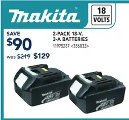 RONA 2-PACK 18-V, 3-A BATTERIES offer