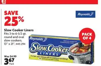 Home Hardware Slow Cooker Liners Fits 3 to 6-1/2 qt offer