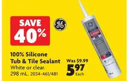 Home Hardware 100% silicone Tub & tile sealant offer