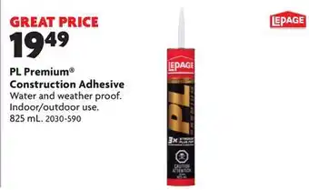 Home Hardware PL Premium Construction Adhesive offer