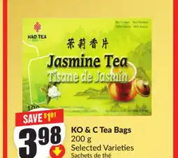 Chalo FreshCo KO & C Tea Bags 200 g Selected Varieties offer