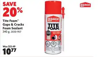 Home Hardware Gaps & Cracks Foam Sealant offer