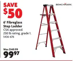 Home Hardware 6' Fibreglass Step Ladder offer