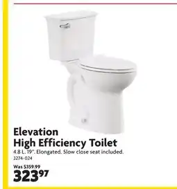 Home Hardware Elevation High Efficiency Toilet offer