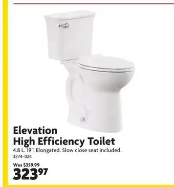 Home Hardware Elevation High Efficiency Toilet offer