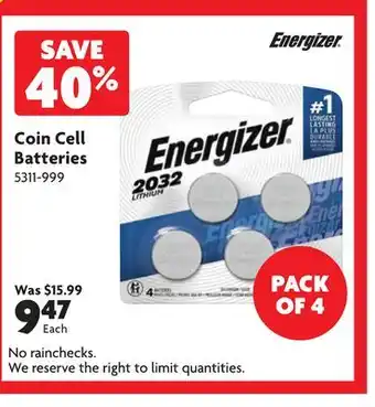 Home Hardware Coin Cell Batteries offer