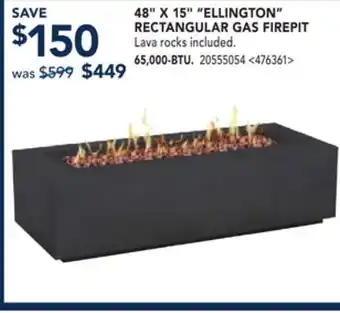 RONA 48 X 15 ELLINGTON RECTANGULAR GAS FIREPIT offer