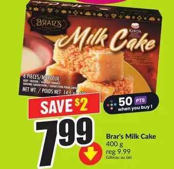 Chalo FreshCo Brar's Milk Cake 400 g offer