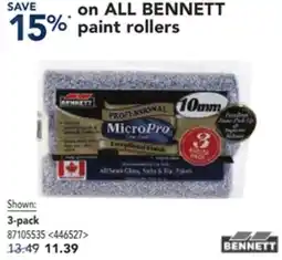 RONA on ALL BENNETT paint rollers offer