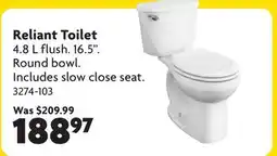 Home Hardware Reliant Toilet offer