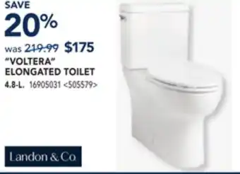 RONA VOLTERA ELONGATED TOILET offer