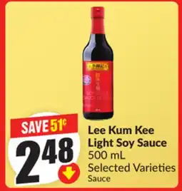 Chalo FreshCo Lee Kum Kee Light Soy Sauce 500 mL Selected Varieties offer