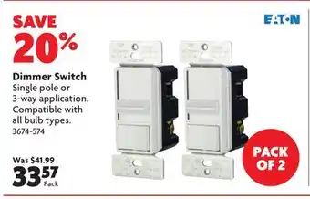 Home Hardware Dimmer Switch offer