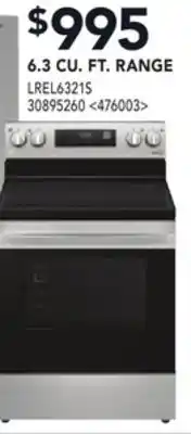 RONA LG 6.3 CU. FT. RANGE offer