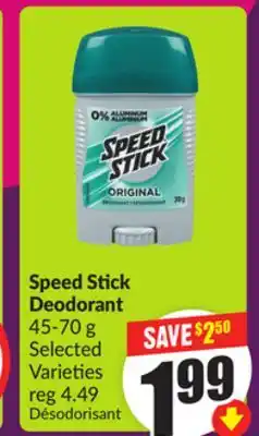 Chalo FreshCo Speed Stick Deodorant 45-70 g Selected Varieties offer