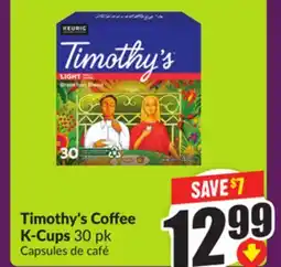 Chalo FreshCo Timothy's Coffee K-Cups 30 pk offer