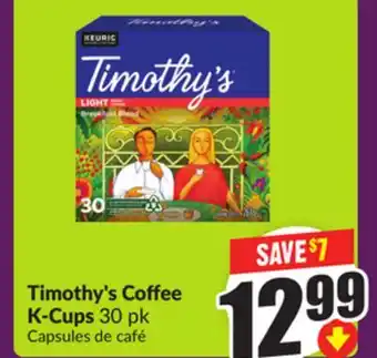 Chalo FreshCo Timothy's Coffee K-Cups 30 pk offer