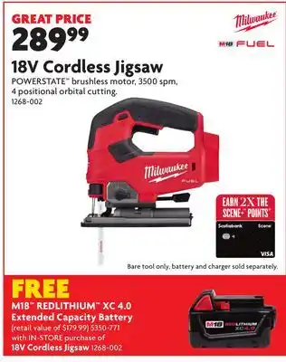 Home Hardware 18V Cordless Jigsaw offer