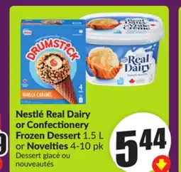 Chalo FreshCo Nestlé Real Dairy or Confectionery Frozen Dessert 1.5 L or Novelties 4-10 pk offer