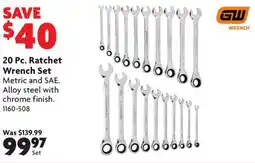 Home Hardware 20 Pc. Ratchet Wrench Set offer