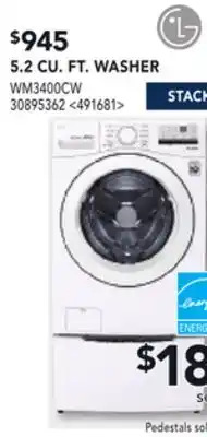 RONA LG 5.2 CU. FT. WASHER offer