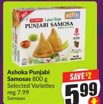 Chalo FreshCo Ashoka Punjabi Samosas 800 g Selected Varieties offer