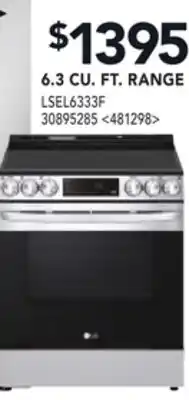 RONA LG 6.3 CU. FT. RANGE offer