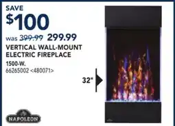 RONA NAPOLEON VERTICAL WALL-MOUNT ELECTRIC FIREPLACE 32 offer