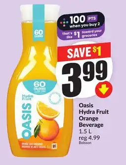 Chalo FreshCo Oasis Hydra Fruit Orange Beverage 1.5 L offer