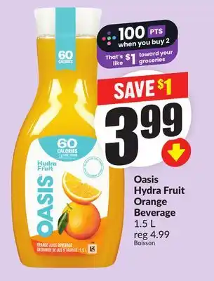 Chalo FreshCo Oasis Hydra Fruit Orange Beverage 1.5 L offer