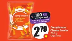 Chalo FreshCo Compliments Cheese Snacks 285 g offer