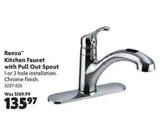 Home Hardware Renzo Kitchen Faucet with Pull Out Spout offer