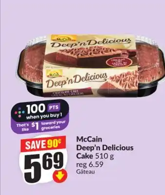 Chalo FreshCo McCain Deep'n Delicious Cake 510 g offer