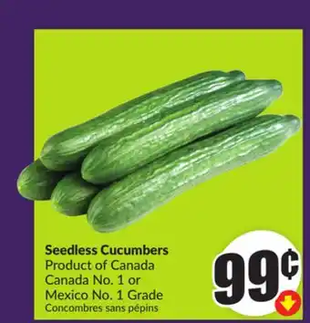 Chalo FreshCo Seedless Cucumbers Product of Canada Canada No. 1 or Mexico No. 1 Grade offer