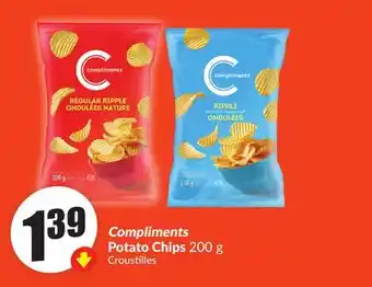 Chalo FreshCo Compliments Potato Chips 200 g offer