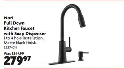 Home Hardware Nori Pull Down Kitchen Faucet with Soap Dispenser offer