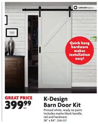 Home Hardware K-Design Barn Door Kit offer