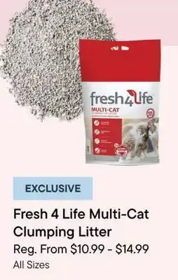 Petvalu Fresh 4 Life Multi-Cat Clumping Litter offer