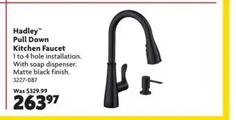 Home Hardware Hadley Pull Down Kitchen Faucet offer