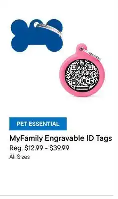 Petvalu MyFamily Pink & Red Heart Engravable ID Tags offer